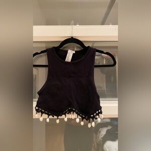 Zara shell crop top size small stretchy